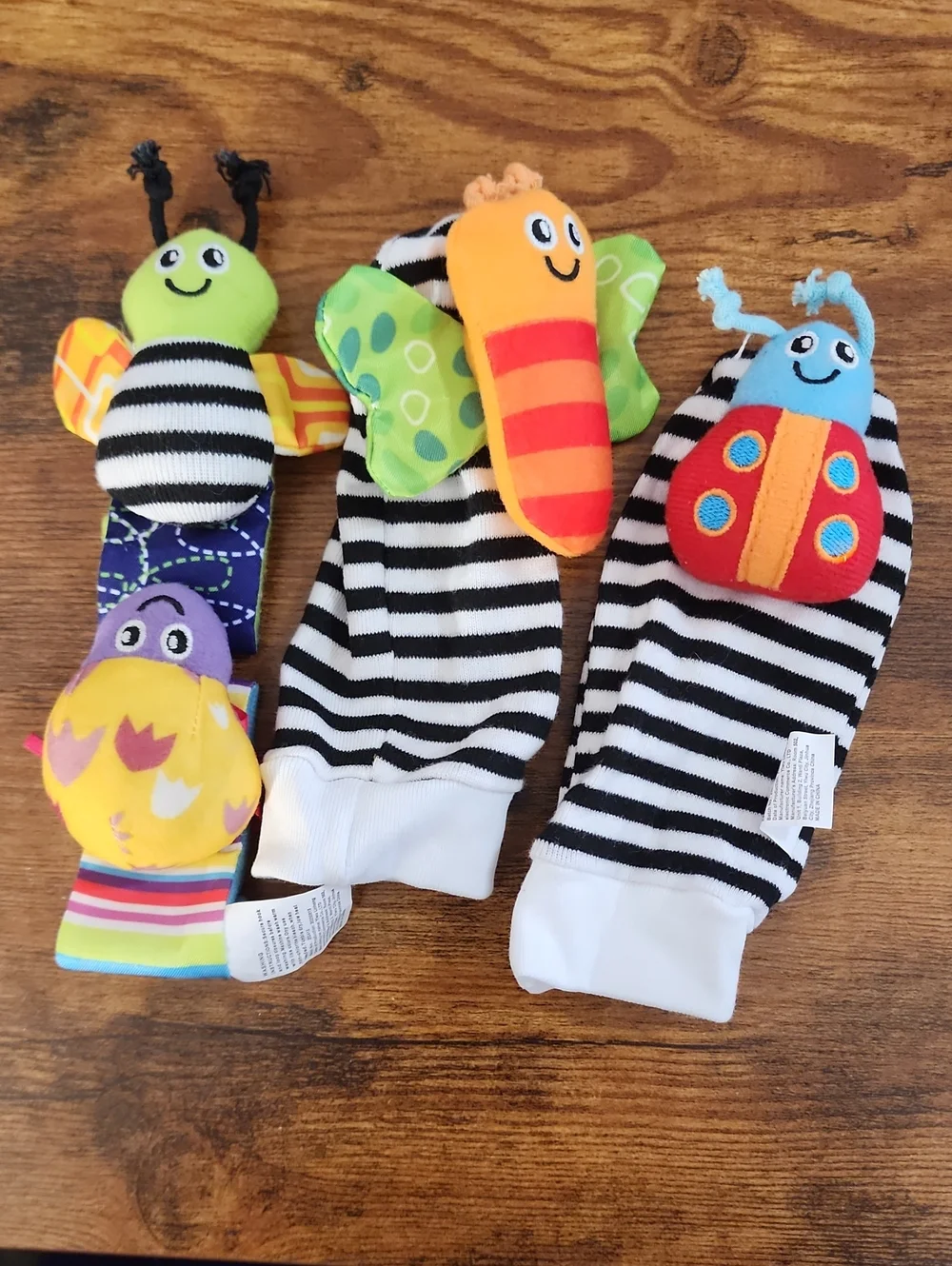 Bundle Of 7,Inflatable Seat,4pk Rattles, Plaque,Care Kit,4pcs Wrist/feet Rattles